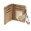 NAJ OLEARI Portafoglio crema con texture stampata e chiusura con patta Naj-oleari 2530/BOBA14