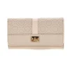 LANCETTI Portafoglio Lungo Rosa Cipria con Monogram e Chiusura Dorata LL26S-506-68