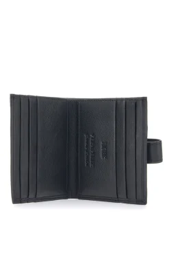 JAGUAR Portafoglio Nero con Clip in Vera Pelle PF873-98