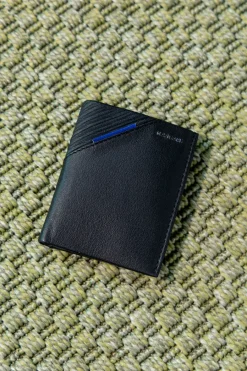 NAVIGARE Portafoglio nero in vera pelle con porta carte PF881-94