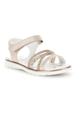 GRAZIE GIRL Puderfarbene Sandalen mit hellem Band und Riemen Thank you girl 15101