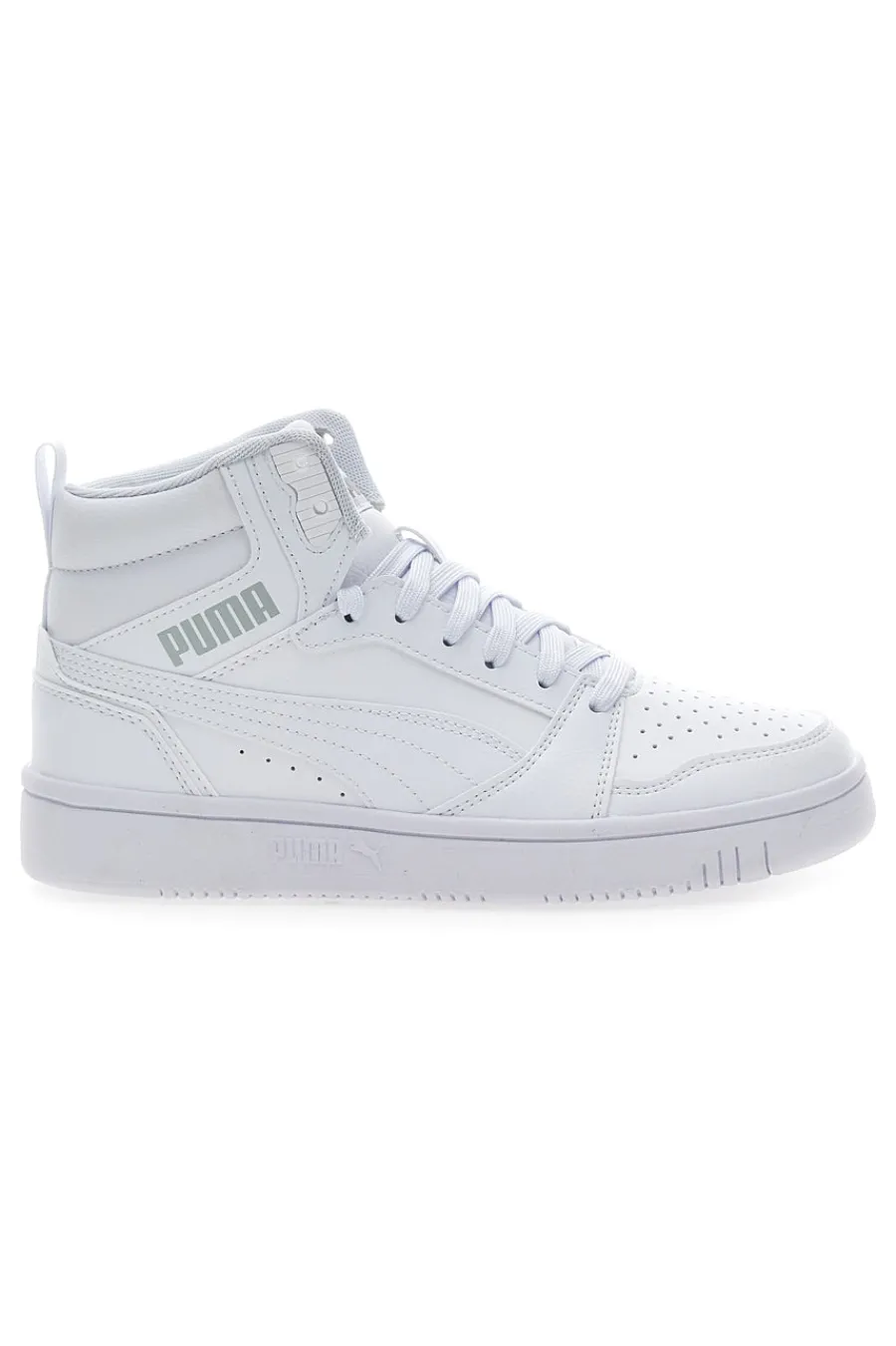 PUMA – Rebound V6 Mid Jr – Halbhohe Sneakers mit perforiertem Obermaterial in
