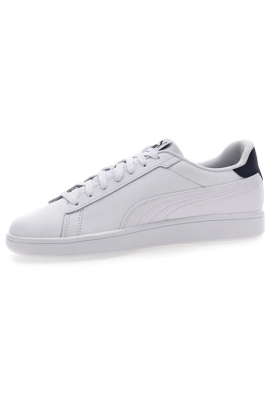 Uomo PUMA Smash 3.0 L Weiße Turnschuhe mit Schnürsenkeln