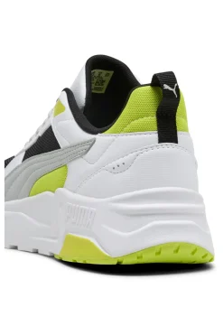 Uomo PUMA Trinity 2 LT Graue Sneakers mit Limettengrün-Details