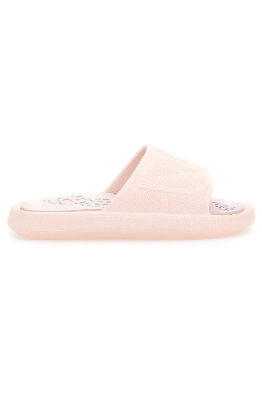 2T2L Rosa Gummi-Slipper mit breitem, verziertem Fußbett 1055 ROSE Discount