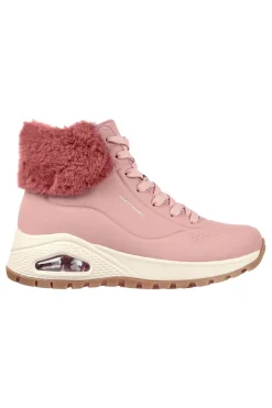Donna SKECHERS Rosa Sportstiefel mit Fell am Knöchel Uno Rugged - Fall Air