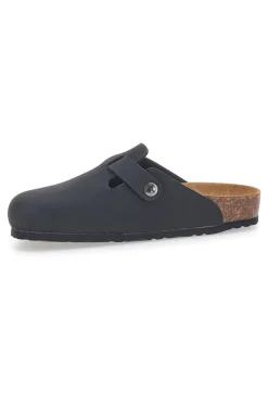Donna BIOMODEX Sabot neri con fibbia e sottopiede in pelle 32850