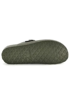 Uomo 2T2L Sabot verde con fibbia 2526