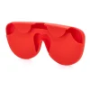 INDIGENO METROPOLITANO Salva occhiali rosso morbido e flessibile GLASSES HOLDER 1