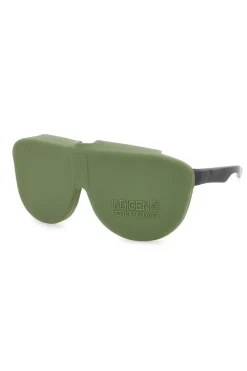 INDIGENO METROPOLITANO Salva occhiali verde in silicone flessibile 3