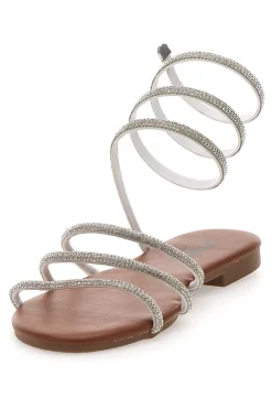 THE FIRST CHIC Sandali Alla Schiava Bianchi con Glitter PRE9300 Sale