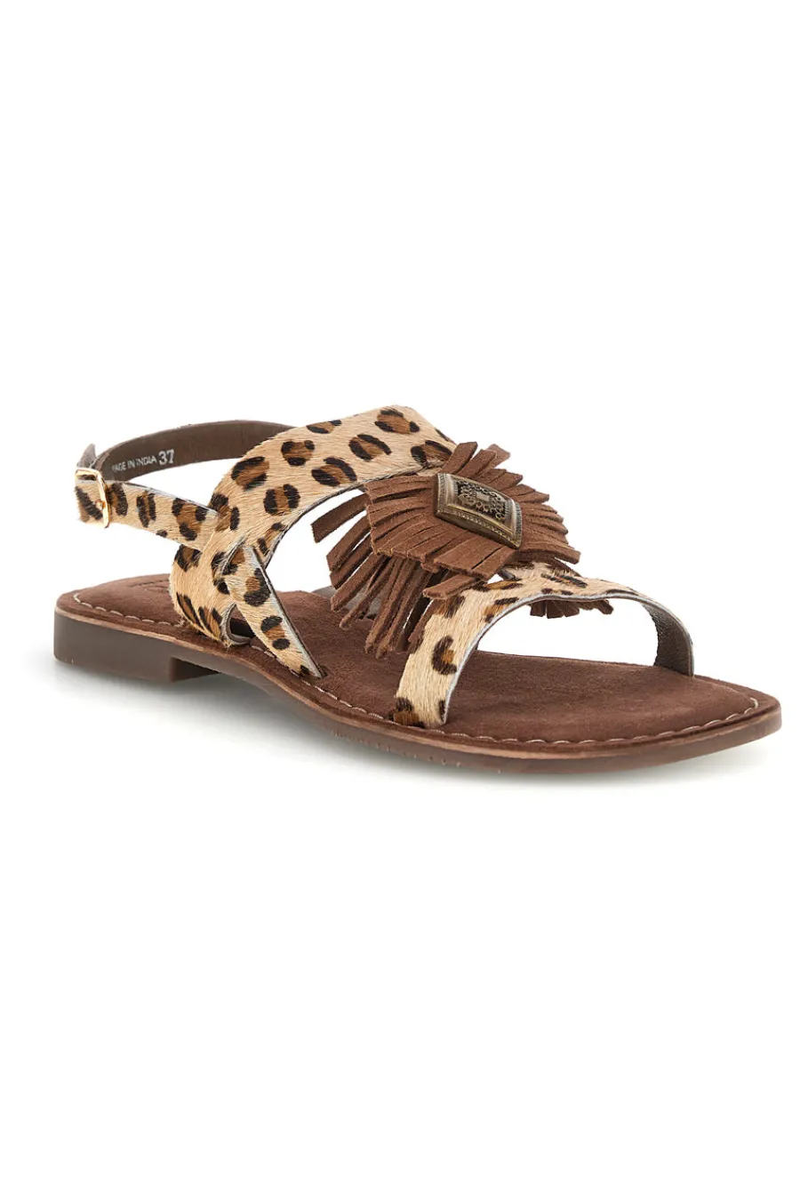 PITTARELLO LOOK Sandali animalier in vera pelle con frange IF10277 LEOPARD Sale