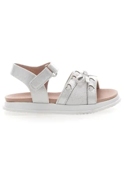 PITT KIDS Sandali argento con cuori traforati 39GS