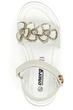 ENERGY Sandali Argento Con Fiori 2F 538