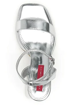 BETTYFLOWERS Sandali con Tacco a Blocco 202 ARGENTO Outlet