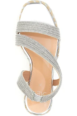MON DIEU Sandali con Zeppa con Glitter 602