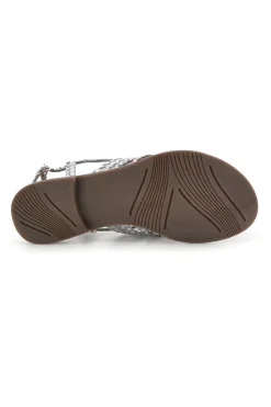 PITTARELLO LOOK Sandali argento in vera pelle infradito intrecciati IF6300 Hot