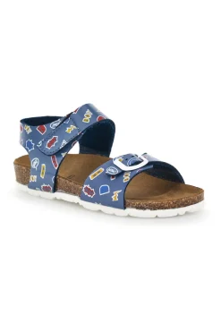 PITT KIDS Sandali azzurri stampati con fibbia e cinturino 45289GHE