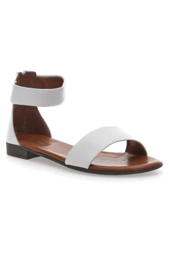 PITTARELLO LOOK Sandali Bassi Bianchi con Cinturino alla Caviglia 225495 Sale