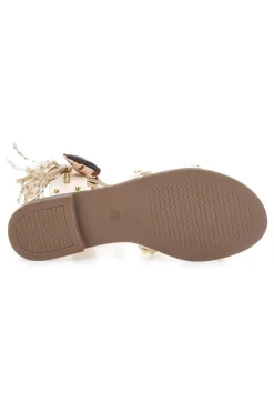 ME u0026 ME Sandali con borchie e lacci animalier Me & Me 1660 BEIGE Online