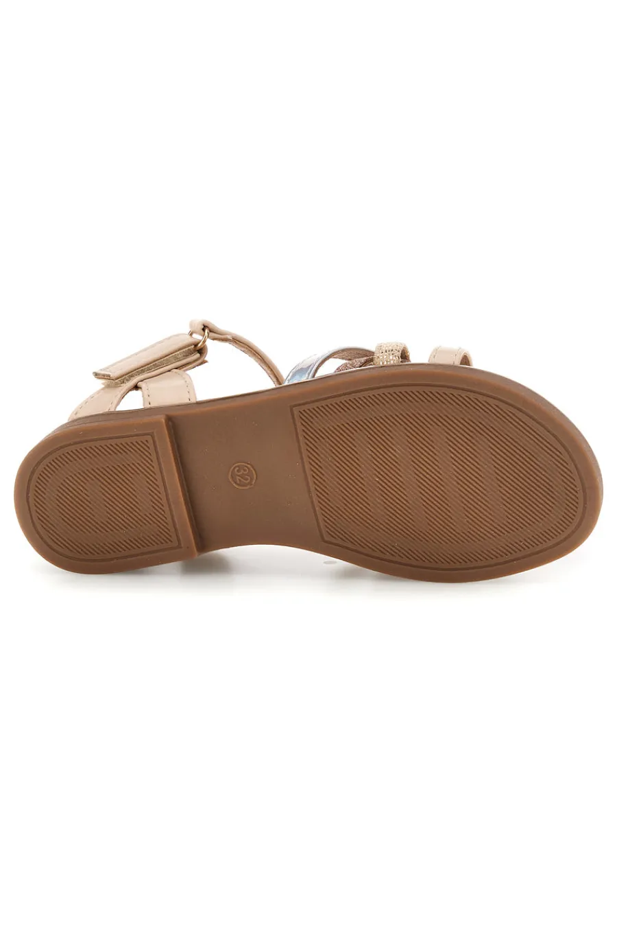 PITT KIDS Sandali beige con cinturini glitterati 3926S