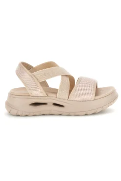 PLOCADI Sandali con fasce elastiche platform comfort 353e001 BEIGE