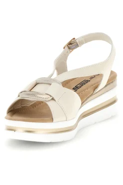 ENERGY Sandali beige con fasce incrociate e memory soft E490 Best