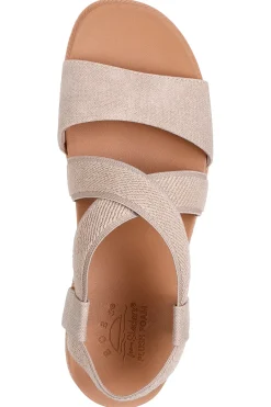 Donna SKECHERS Sandali Beige Con Fascie Elastiche Desert Kiss Low