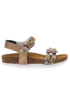PITTARELLO BIO Sandali beige con strass colorati 257A007SR