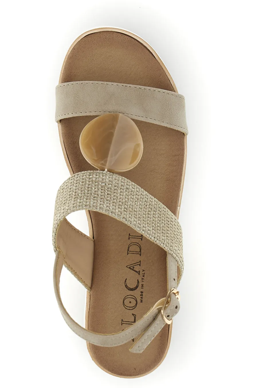 PLOCADI Sandali beige con zeppa e cinturino 11075116 Best