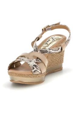PITTARELLO LOOK Sandali beige Made in Italy con tomaia in pelle MK3226228 BEIGE/PLATINO Best