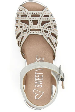 SWEET YEARS Sandali Bianchi con Brillantini 0497