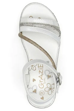 GRAZIE Sandali Bianchi con Cinturino Girl 141