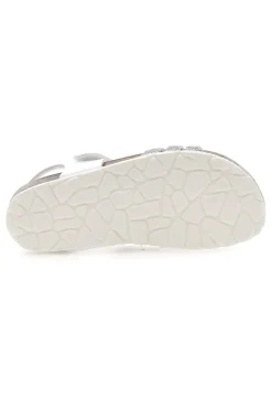 PITT KIDS Sandali bianchi con glitter e chiusura a strappo 45260TWV