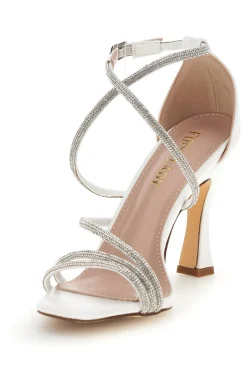 FIRST LADY Sandali bianchi con strass P692 BIANCO Sale