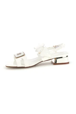 LAURA BIAGIOTTI Sandali bianchi con tacco basso e cinturino 9725 BIANCO Best