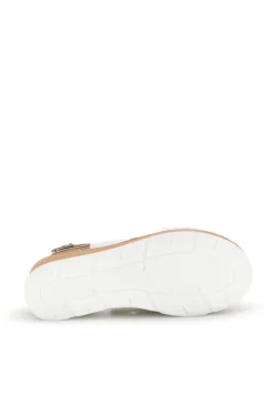 PLOCADI Sandali bianchi con zeppa e fasce incrociate 1107704 BIANCO Clearance