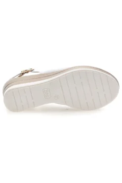 PITTARELLO LOOK Sandali bianchi con zeppa e maxi fibbia MK31972 Sale