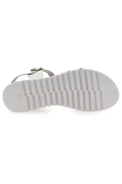 PLOCADI Sandali Bianchi e Argento con Cinturino 005 Discount