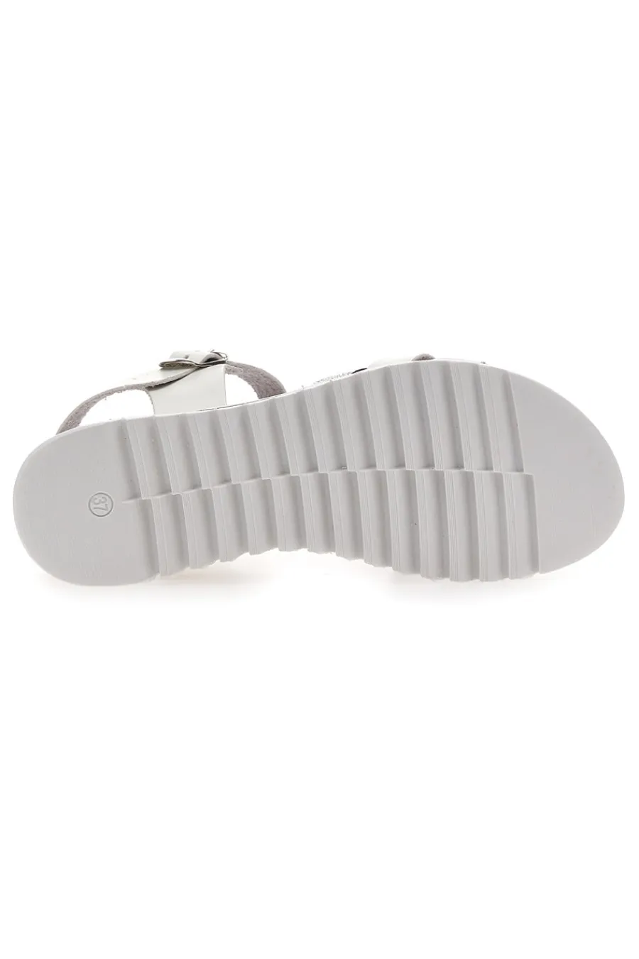 PLOCADI Sandali Bianchi e Argento con Cinturino 005 Discount