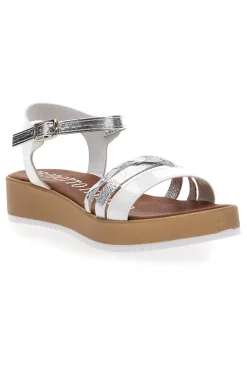 MIO TEMPO Sandali Bianchi e Argento con Platform 4194 BIANCO/ARGENTO Sale