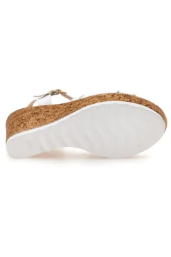 PITTARELLO LOOK Sandali Bianchi e Oro con Zeppa Alta MK24731 Online