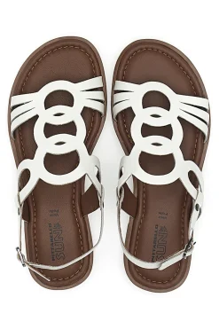 PITTARELLO SUN Sandali Bianchi In Vera Pelle A64102 New