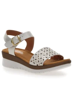 LINEA COMODA Sandali Bianchi Perlati con Platform 7194P Clearance