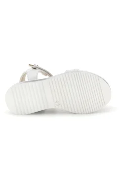 PITT KIDS Sandali bianco con cinturini con brillantini 392629S