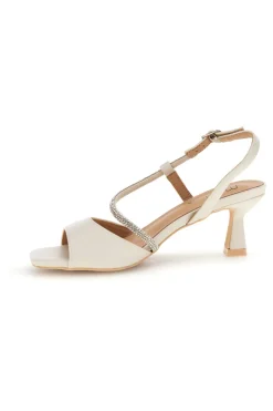 MON DIEU Sandali con strass 2332Q12 BIANCO Clearance