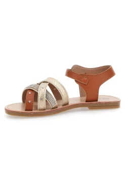 PITT KIDS Sandali Bimba Marroni e Oro 2205004