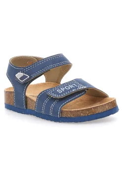 PITT KIDS Sandali blu con chiusura a strappo e scritta SPORT 14513