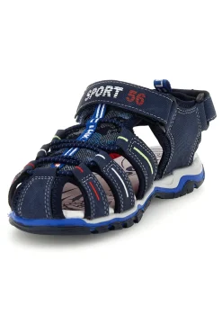PITT KIDS Sandali blu con punta chiusa e chiusura a strappo 15113