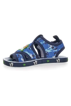 PITT KIDS Sandali blu con stampa calcio PK2560A